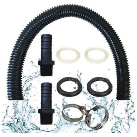 Rain Barrel Connection Kit, 25mm Plastic Pagoda Connector, 50cm Rain Barrel Connection Hose, Includes 2 Hose Sockets with Locking Nuts (1/5)