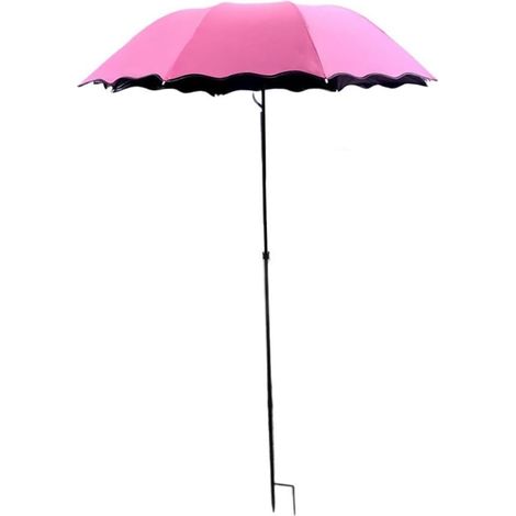 Parasol pour plantes d'extérieur, pare-soleil pliable en métal, pour terrasse, jardin, cour, balcon, pot de fleurs, piquet en métal, protection UV (1/5)