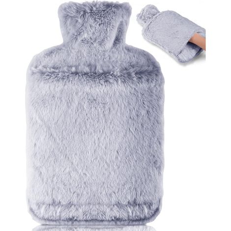 Wärmflasche 2L Auslaufsicher Känguru Tasche Naturkautschuk Dunkelblau (1/5)