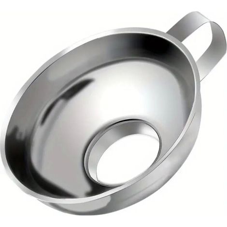 Entonnoir de mise en conserve en acier inoxydable avec poignée pour bocaux à large ouverture et bocaux ordinaires, entonnoir à large ouverture pour le transfert d'ingrédients liquides et secs, de flui (1/3)