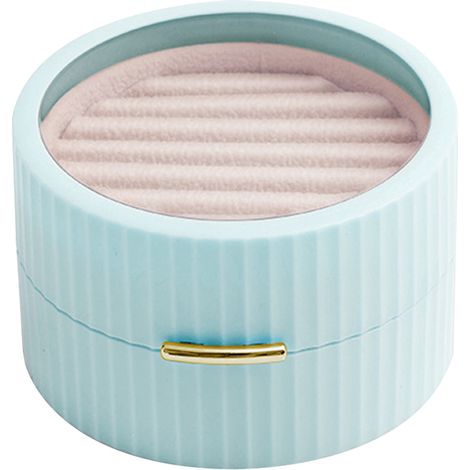Boîte À Bijoux - Pour Anneaux Et Boucles D'oreilles - Compacte Portable Avec Doublure Souple - Idéale Voyage Quotidien Cadeau - 1 Pièce (1/5)
