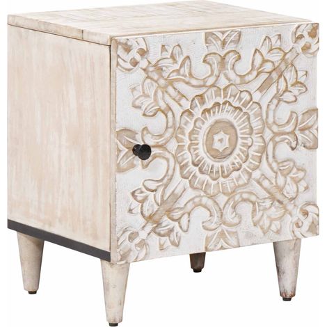 vidaXL Armadio da Notte Bianco 40 x 33,5 x 46 cm