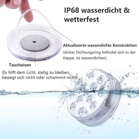 Lot de magnétiqueset éclairage de Piscine entièrement étanche IP68 avepour fêtes sous l'eau-Fei Yu (1/3)