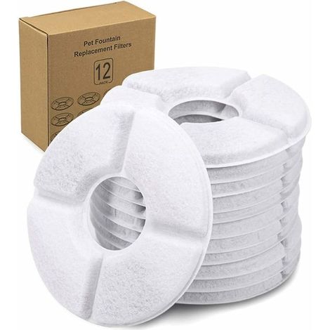 Filtre Fontaine A Eau - Charbon Actif Et Resine - Pour Fontaines 1 6 L - 12 Unites (1/5)
