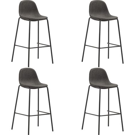 Ensemble de bar 5 pcs,Moblier de Salle à Manger,bistro Tissu Gris foncé840628 (1/5)