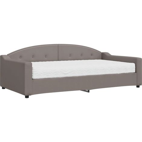 Maison Exclusive - Divano Letto con Materasso Tortora 100x200 cm in Tessuto