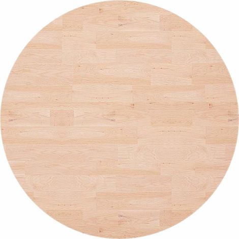 Piano Tavolo Piano Scrivania Rotondo Ø90x1,5 cm Massello di Rovere Non Trattato DAS417479 (1/5)