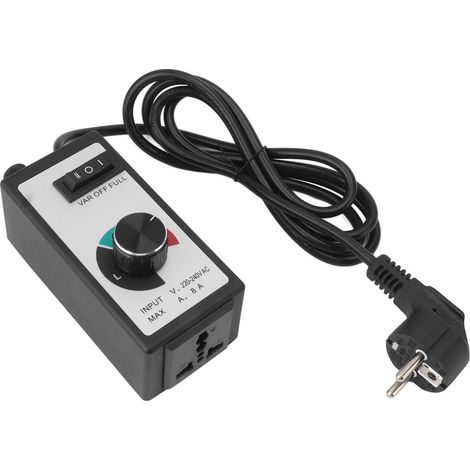 Régulateur de Vitesse Ventilateur 1500W, Variateur de Vitesse pour Ventilateur d'Extraction 220-240V, Commande de Vitesse pour Usage Domestique et Industriel (1/5)