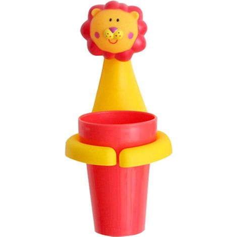 Porte-Brosse À Dents Mural - Avec Gobelet De Lavage - Support Pour Brosse Et Verre - Ventouses Puissantes - Sans Perçage - Pour Salle De Bain Enfant - 1 Pièce