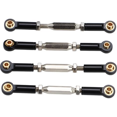 4 Bras de Suspension en Alliage Noir pour RC 1/10 2WD, Réduction des Vibrations, Haute Précision (70-80mm) (1/5)