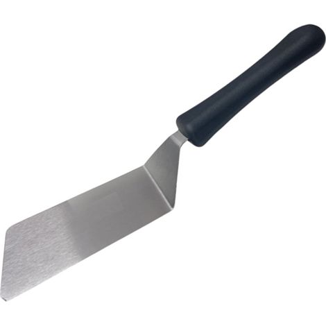 Spatola Lasagna Professionale 15 cm in Acciaio Inox spessore 1,2 mm, Lama Piegata e Flessibile, Manico Ergonomico Gommato Antiscivolo, Lavabile in Lavastoviglie, Made in Italy.