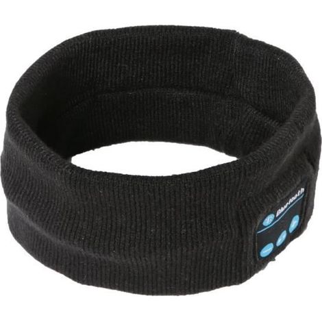 Bandeau Bluetooth Sans Fil Hommes Femmes Bluetooth Stéréo Bandeau Casque Écouteurs Sport Courir Yoga Couchage Bandeau, Noir-Ywey (1/5)