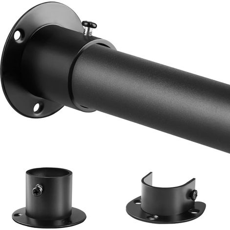 Bastone Telescopico per Armadio 74-161 cm Nero Resistente (1/5)