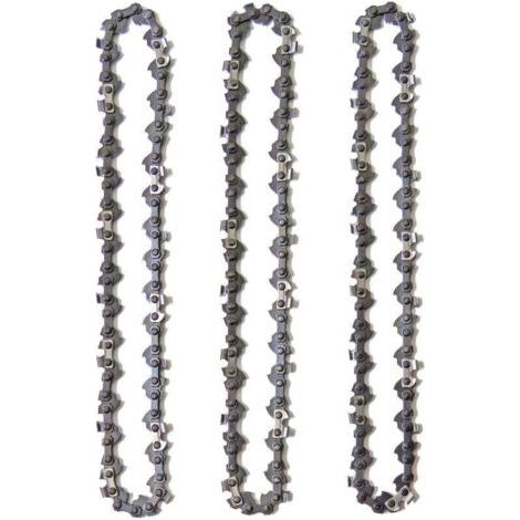 Lot de 3 Chaînes d'Élagueuse sur Perche pour Guide-Chaîne de 10" (25 cm), 40 Maillons d'Entraînement, Faible Rebond, Compatibles avec Black & Decker, Ryobi et autres