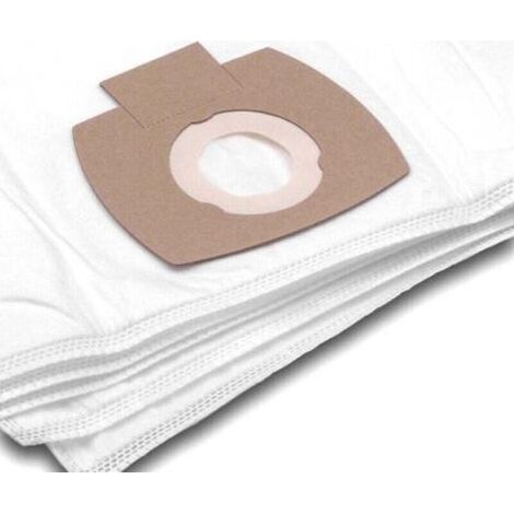 Pair 10 sacs compatibles avec les aspirateurs Makita 446L, XU, VC2010L, VC2021L, VC2511, VC2512L, VC3011L Microfibre non tissée, Blanc (1/2)