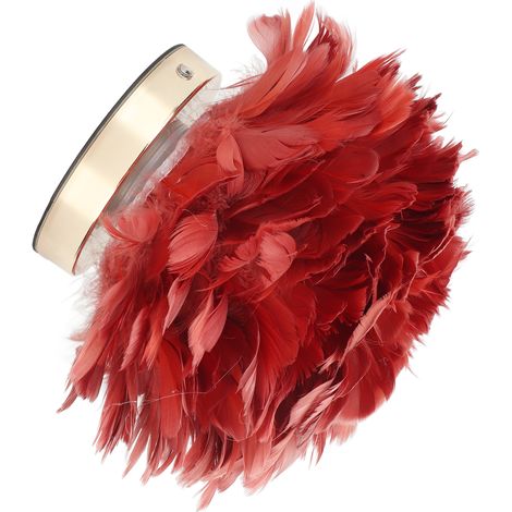 Lampe de table Feather, intensité variable, chargement USB, commande tactile, LED, couleur bordeaux, idéale pour chambre ou café. (1/5)