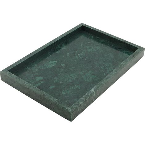 Rechteckige Aufbewahrungsschale aus Naturmarmor – 30 x 20 x 3 cm groß und 2,4 kg schwer – ist eine dekorative Aufbewahrungsschale für Badezimmer, Waschtische und Waschbecken. (1/5)