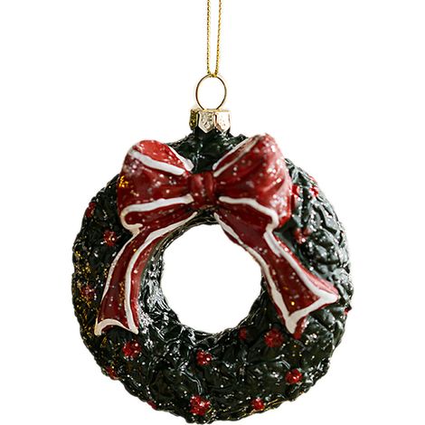 Guirlande en forme de guirlande, ornement de noël, artisanat raffiné, suspension exquise pour fête à la maison (1/5)