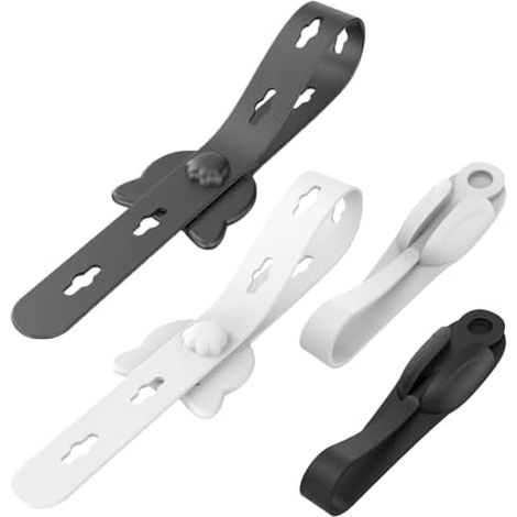Lot de 4 organisateurs cordons en silicone pour appareils électroménagers, regroupeurs autocollants, support cordon, gestion des câbles, attaches câble réutilisables - (1/5)