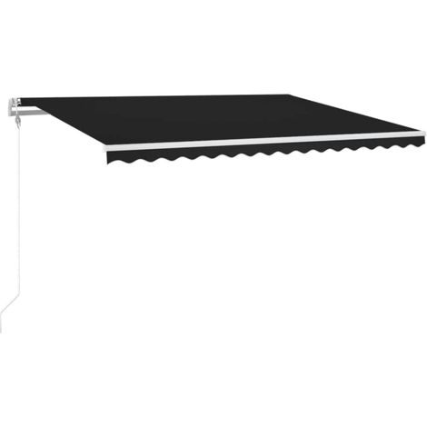 Auvent automatique capteur de vent et LED 400x300 cm Anthracite (1/5)