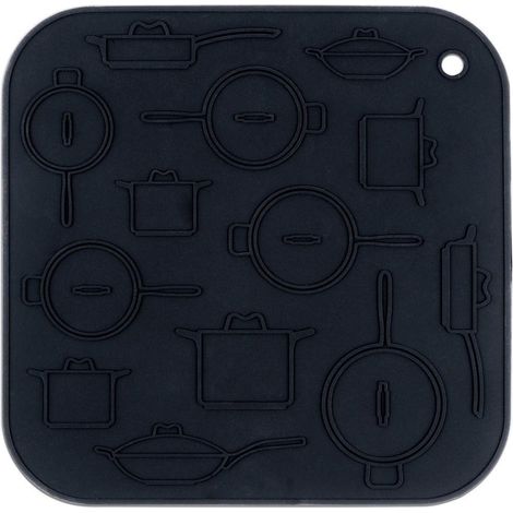 ALMOHADILLA ANTIDESLIZANTE DE SILICONA PARA OLLA CALIENTE NEGRA 17 cm (1/3)