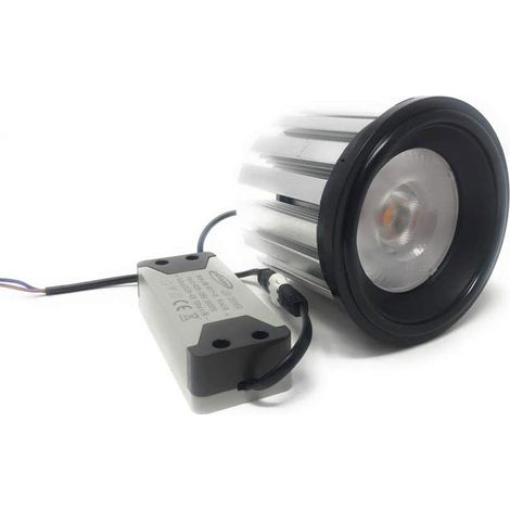 Faretto led ad incasso AR111 30 watt nero luce bianca 6500k illuminazione interni (1/3)