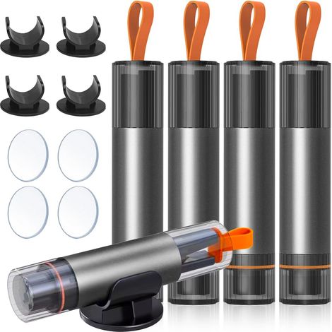Marteau de Secours Voiture 4 Pièces – Coupe Ceinture et Brise Vitre 2-en-1 avec Ressort Haute Pression et Acier Tungstène, Utilisable sous l’Eau, avec Verre de Test, Accessoire Sécurité Auto (1/5)