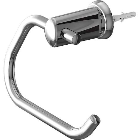Handy Pap Muro - Portarotolo Carta Igienica di Design da Parete, in Acciaio, Ideale anche per Legno e Cartongesso - 100% Made in Italy - Cromato (1/5)
