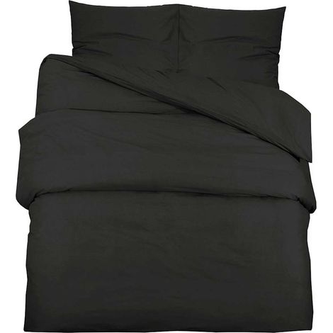 Maison Exclusive - Set Copripiumino Nero 155x220 cm in Cotone