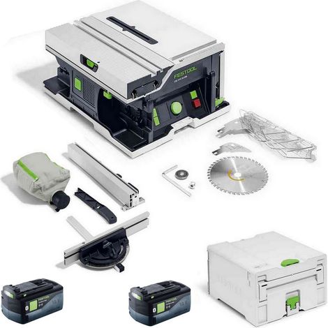 Festool Akku Tischkreissäge CSC SYS 50 EBI-Basic + 2x Akku BP 18 Li 5,0 ASI EU (1/5)