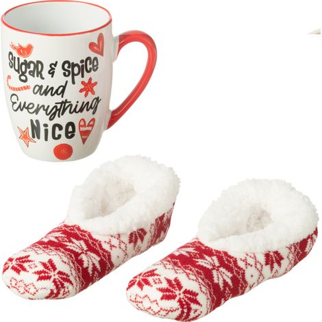 Set cadeau mug et chaussons de Noël (1/2)
