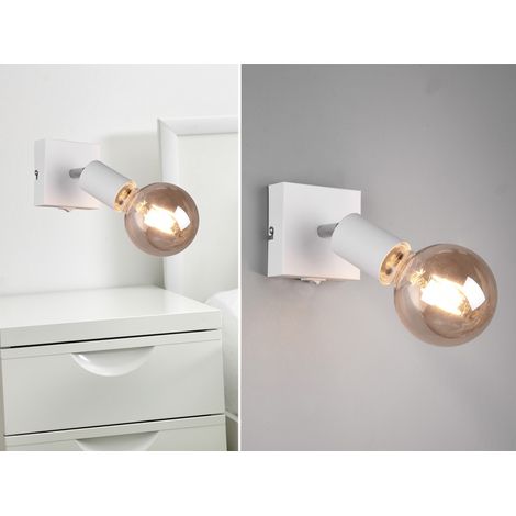 LED Wandstrahler Spot Weiß mit Schalter, Breite 9cm (1/5)