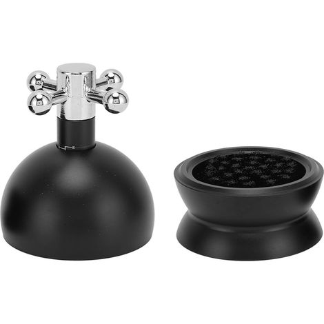 Distributeur de Café 53mm Ajustable, 22 Aiguilles en Métal de Qualité Alimentaire, Poignée Tournante et Couvercle Fixe Noir (1/5)