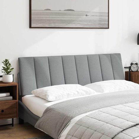 Coussin de tête de lit Hanko gris clair 160 cm tissu (1/5)
