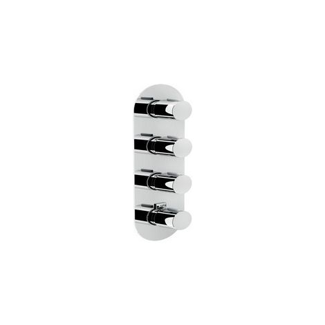 Parte esterna termostatico incasso a 4 vie per doccia Nobili serie LIKID LK00104CR Cromato - Ottone