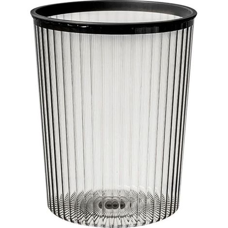 1 Poubelle transparente, grande capacité, design sans couvercle, plastique durable, salon chambre salle de bain (1/5)