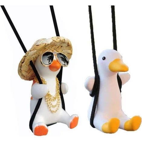 Cute Flying Duck Car Pendant, Hanging Car Ornament in the Shape of a Flying Duck, Hanging Ornament (1/5)