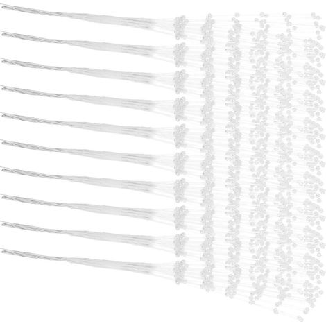 100 bâtonnets de perles en ABS pour bouquet de mariée, décoration de fête (blanc) (1/5)