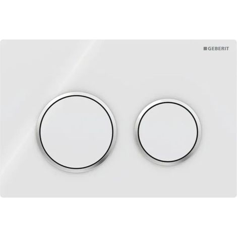 GEBERIT Placca Omega20 Doppio Tasto Bianco E Cromo