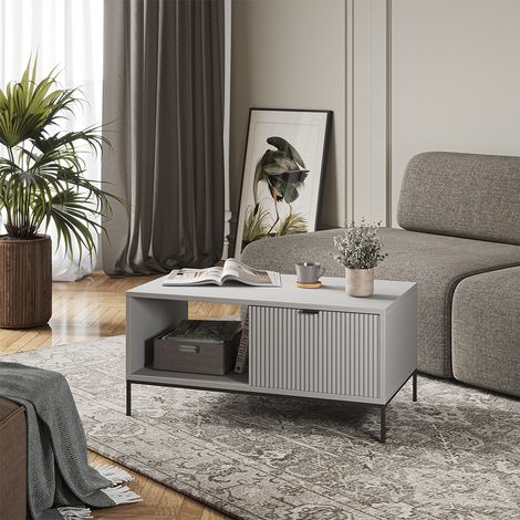 Couchtisch Eliza, Grau, 90 x 50 cm, Vicco