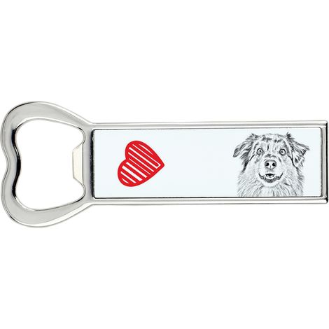 Pastore australiano, Aussie - apribottiglie con cane, apri frigo personalizzato, regalo unico per uomo di Art-Dog (1/5)