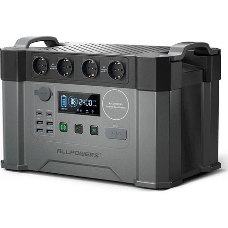 ALLPOWERS Estación de Energía Portátil S2000 Pro 1451Wh generador solar MPPT con 4 tomas de CA de 2400 W (pico 4000 W), carga rápida del 0 al 100 % en 1,5 h, para camping, viajes, emergencia, apagones