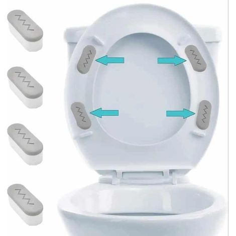 Amortisseurs autocollants pour abattant de WC, coussin de siège de WC adhésif, pare-chocs de siège de WC, butée de siège de WC, pare-chocs bidet, adhésif, 4 unités (1/5)