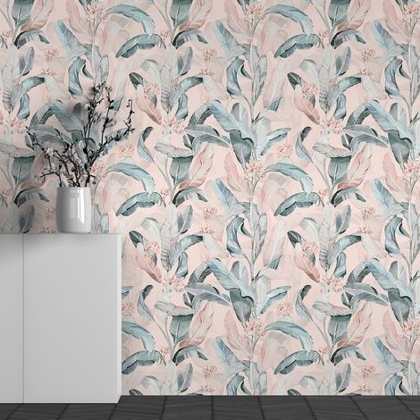 Papier peint panoramique - Motif Feuilles tropicales - 195 cm x 122 cm (1/3)