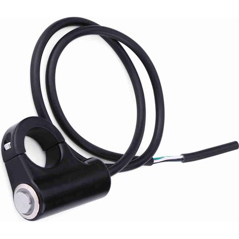 Interrupteur Bouton-Poussoir 22mm pour Guidon Moto - Commande Phares, Feux de Brouillard et Stop - Modèle B Version Blue Ray (1/5)
