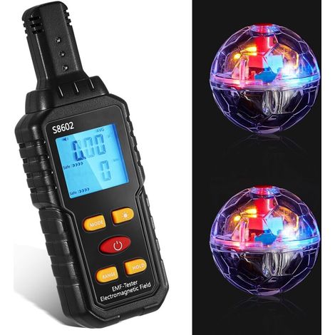 EMF-Detektor mit 2 bewegungsaktivierten Leuchtkugeln – LCD-Bildschirm – Akustischer und optischer Alarm – Für die Geisterjagd (1/5)