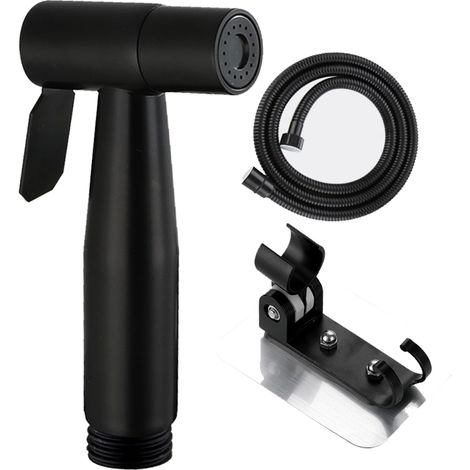 1 cabezal de ducha bidé portátil, presión ajustable, manguera de acero inoxidable 304, para higiene personal y limpieza de suelos. (1/5)