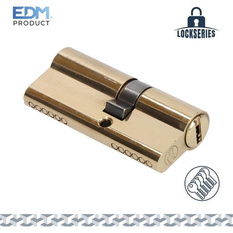 Messingzylinder 70 mm (40 + 30 mm) langer Nocken R15 mit 5 Sicherheitsschlüsseln inklusive EDM