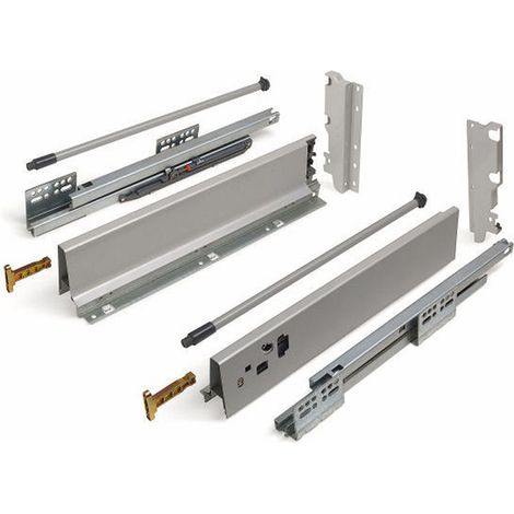 Schubladensystem Modern Box Zargenhöhe 199 mm Nennlänge 450 mm Soft-Close weiß (1/4)