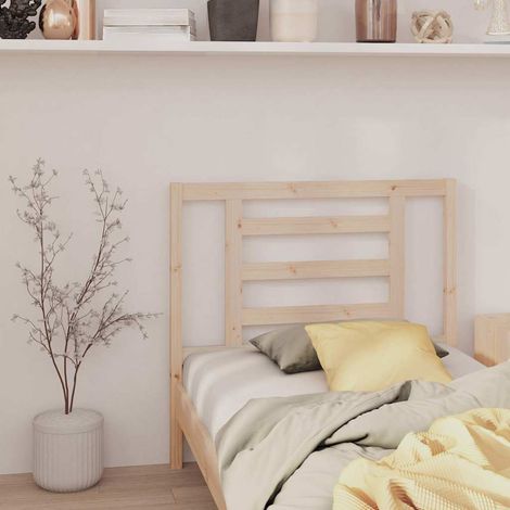 vidaXL Cabecero de cama madera maciza de pino 96x4x100 cm (1/5)